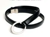  ??  ?? 2173 Hook and Oval Adjustable Leather
Belt, a key wardrobe essential.