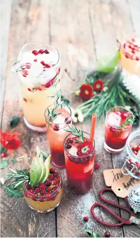  ?? BROOKE LARK UNSPLASH ?? Mix up non-alcoholic drinks that are just as appealing as your classic holiday cocktails.