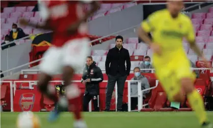  ??  ?? Mikel Arteta: ‘We know how much the Europa League meant to the club and to the fans.’ Photograph: Tom Jenkins/The Guardian