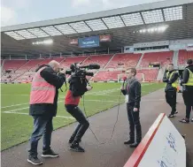  ??  ?? Finlay at the Stadium of Light.