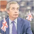  ?? FOTO: DPA ?? Kehrt er in die Politik zurück? Ex-UkipChef Farage deutete dies an.