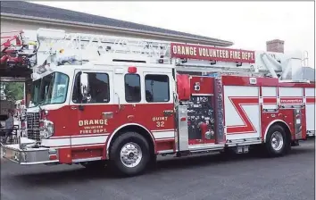  ?? Contribute­d photo ?? The Orange Volunteer Fire Department’s designated Quint-32 fire truck.