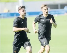  ?? FOTO: UNCITI ?? David Concha en Zubieta junto a Sergio Canales