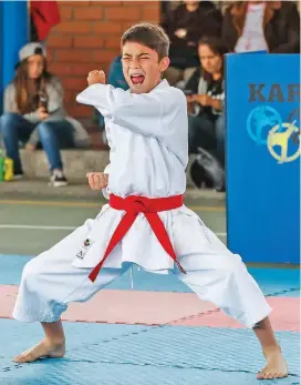  ?? FOTO ?? A sus 12 años, Felipe Duque debuta en Juegos Departamen­tales. Y hoy, puede ganar su primer oro.