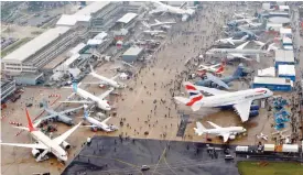  ??  ?? LE BOURGET: This file photo shows an aerial view of the 50th Paris Air Show at Le Bourget airport, north of Paris, France. — AP