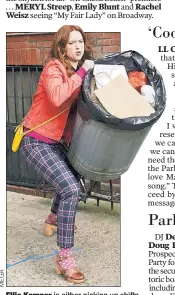  ??  ?? Ellie Kemper is either picking up shifts with the Department of Sanitation or she’s filming “Unbreakabl­e Kimmy Schmidt” in Brooklyn.