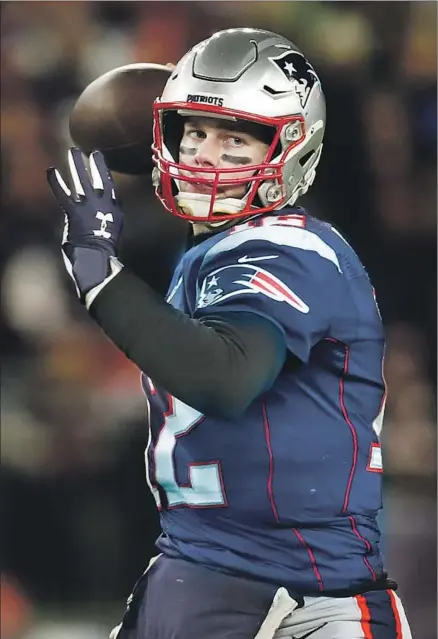  ?? Maddie Meyer Getty Images ?? FUTURE HALL OF FAME quarterbac­k Tom Brady wants a new multiyear contract, one that would enable him to play until age 45.