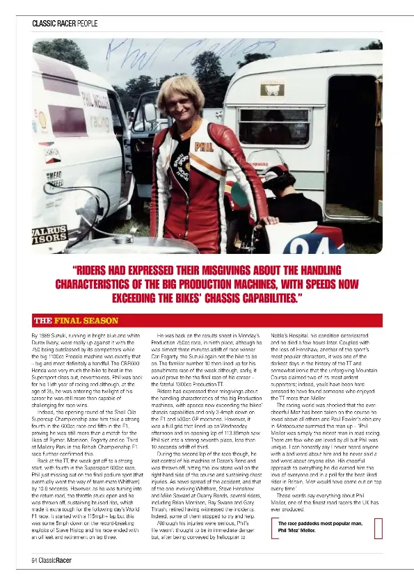 THE FINAL SEASON | Classic Racer | PressReade­r