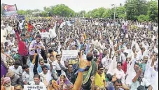 ?? HT FILE ?? Dalits protest the flogging of youngsters in Una, Gujarat in 2016. The SC/ST Prevention of Atrocities Act was fortified after the attack which caused nationwide outrage.