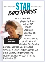  ??  ?? Glenda Jackson