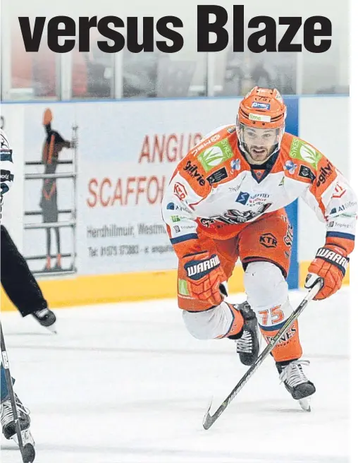  ??  ?? last Sunday’s game at Dundee Ice Arena. Stars lost that one 5-2 and will hope for better this week against Coventry Blaze.