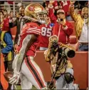  ?? TNS ?? San Francisco 49ers wide receiver Brandon Aiyuk (11) celebrates a touchdown on Sept. 26 at Levis Stadium in Santa Clara.