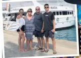  ??  ?? Hannah (second left) with her family at a marina near n Hurghada