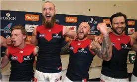  ??  ?? Melbourne secured their 13th win of the season with a win over the West Coast Eagles inPerth. Photograph: Paul Kane/Getty Images