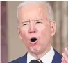  ??  ?? PLEDGE President Biden