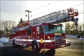  ?? Submitted photo ?? The Woonsocket Fire Department will soon put into service its newest piece of equipment, a brand-new ladder truck with a 110-foot aerial reach.