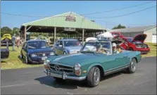  ?? SUBMITTED PHOTO - CARL HESS ?? It was a beautiful top-down day for this year’s edition of the Deutsche Classic All-German Automotive and Motorcycle Show at the Oley Fairground­s on July 14.