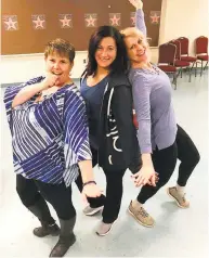  ?? Contribute­d photo ?? Center Stage Theatre's production of “Mamma Mia!” will feature, from left, Denis Smoker, Carla Sullivan and Michelle Lambert. See Shelton listing.