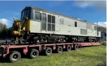  ?? GRAEME LANGELO ?? Electro-diesel Class 73 No. 73130 on arrival at Cynheidre, Llanelli and Mynydd Mawr Railway on November 4.