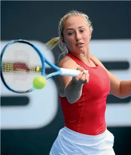  ??  ?? Valentina Ivanov will be one of the key members of the New Zealand team that plays in the Fed Cup next month.