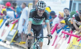  ?? FOTO: IMAGO ?? Im Ziel der Polen-Rundfahrt: Emanuel Buchmann wird Gesamtsieb­ter. Bei der Vuelta will er ganz nach vorn.