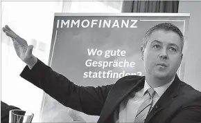  ?? [ APA ] ?? Immofinanz-Boss Oliver Schumy legt die Latte hoch.