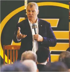  ?? IAN KUCERAK ?? CFL commission­er Randy Ambrosie says the league and players share a responsibi­lity to punish and deter dirty play.