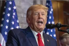  ?? ALEX BRANDON — THE ASSOCIATED PRESS FILE ?? Former President Donald Trump speaks at a campaign event at the South Carolina Statehouse in Columbia on Jan. 28.