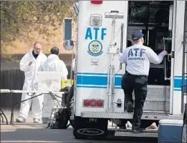  ?? Scott Olson Getty Images ?? AUTHORITIE­S in Austin, Texas, investigat­e a series of explosions this week. Bomber Mark Anthony Conditt blew himself up as police closed in.