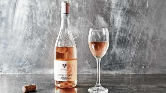  ?? Stacy Zarin Goldberg / For the Washington Post ?? Spring and summer are prime times to enjoy rosés, such as this Pico Maccario Lavignone Rosato 2018.