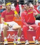  ?? FOTO: EFE ?? Nadal y Bruguera, en Valencia