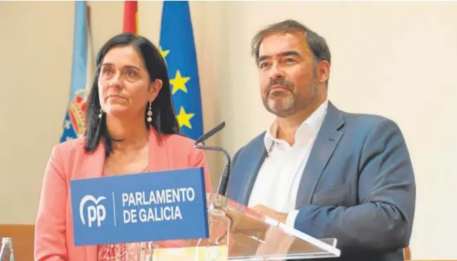  ?? // ABC ?? Paula Prado y Alberto Pazos, durante una comparecen­cia en el parlamento gallego, en imagen de archivo