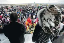  ?? LIAM RICHARDS ?? A large crowd celebrates the long-awaited Chief Mistawasis Bridge. Its name is intended to honour Indigenous history.