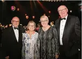  ??  ?? The RFDS hosts the annual Wings For Life Ball, an important fundraisin­g event for the organisati­on. Attending the 2017 event are (from left) David and Lou Hills with Anita and John Lynch.