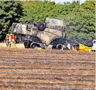  ?? ?? Fire crews at a field fire in Chipping Sodbury earlier this month