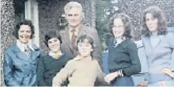  ??  ?? Jimmy Nesbitt as a young boy with his father James, mother May and older sisters Margaret, Kathryn and Andrea