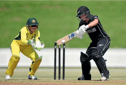  ??  ?? Katey Martin’s innings almost helped New Zealand to a win over Australia in Mt Maunganui.