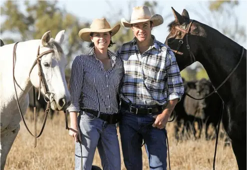  ?? PHOTO: BEN SIMPSON ?? SPEAKING OUT: Kate and Justin of Boshammer. Justin Boshammer is an AgForce Cattle Board Director and chair of AgForce’s Cattle Tick Committee.