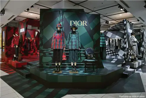  ??  ?? Dior’s pop-up store at Isetan