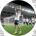  ?? ?? Kosta Barbarouse­s celebrates after winning the 2020 A-League Men grand final with Sydney City.