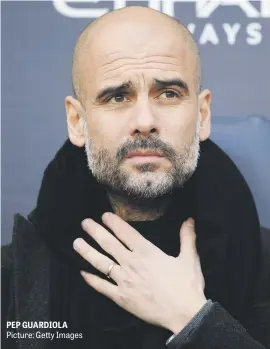  ?? Picture: Getty Images ?? PEP GUARDIOLA