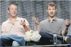  ?? GETTY IMAGES ?? South Park creators and writers Trey Parker, left, and Matt Stone have been actively personaliz­ing the political this season 21.