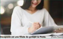  ?? (Photo Pexels) ?? Docaposte est une filiale du groupe La Poste.