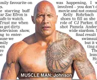  ??  ?? MUSCLE MAN: Johnson