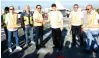  ?? CONTRIBUTE­D PHOTO ?? n Department of Public Works and Highways Secretary Manuel Bonoan (third from left) and San Miguel Corp. President and Chief Executive Officer Ramon Ang (third from right) officially open the Tramo access ramp of the Ninoy Aquino Internatio­nal Airport Expressway in Pasay City on March 1, 2024.