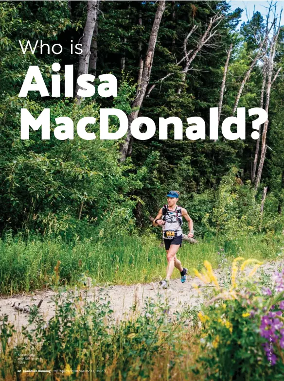  ??  ?? Ailsa MacDonald at the 2017 Sinister 7 Ultra