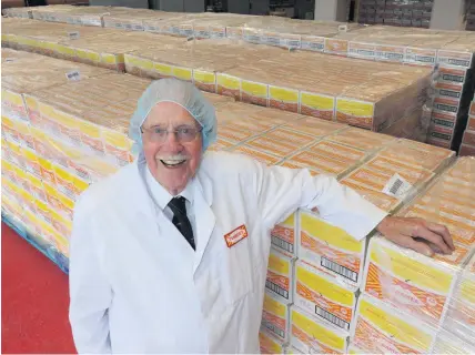  ??  ?? Confection­ery king Sir Boyd Tunnock has agreed to support Maggie’s with a match-funding pledge up to £50,000