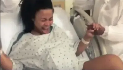  ??  ?? Blac Chyna created her own version of the mannequin challenge while in labour.