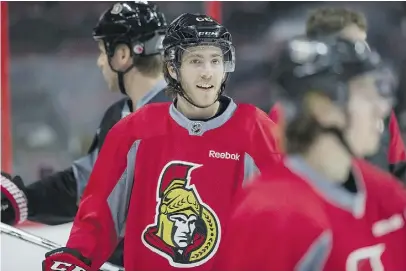  ?? WAYNE CUDDINGTON / OTTAWA CITIZEN ?? Mike Hoffman, who led the Ottawa Senators with 29 goals last season, avoided arbitratio­n by agreeing to a four-year, $20.75-million contract with the team on Wednesday.