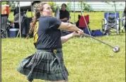  ?? SALTWIRE FILE PHOTO ?? Erin Quinn will take part in the Colchester Highland Games &amp; Gathering, in Bible Hill, this weekend.